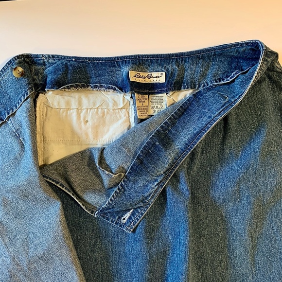 Vintage Eddie Bauer Wrap Jean Skirt Sz 6P - Picture 5 of 6